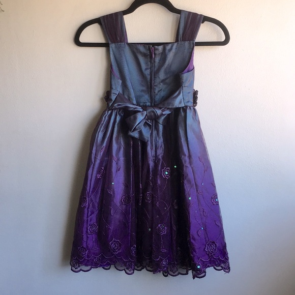 Bonnie Jean Sz 7 Holiday Sleeveless Dress Girls Tulle Sequins Embellished - Picture 5 of 5